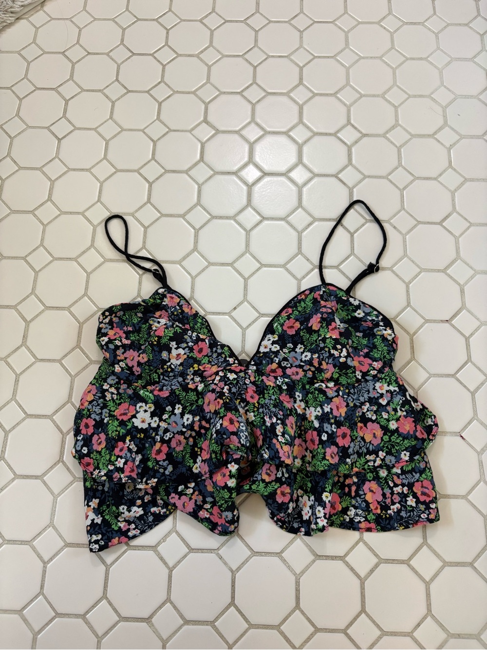 Floral Ruffle Top